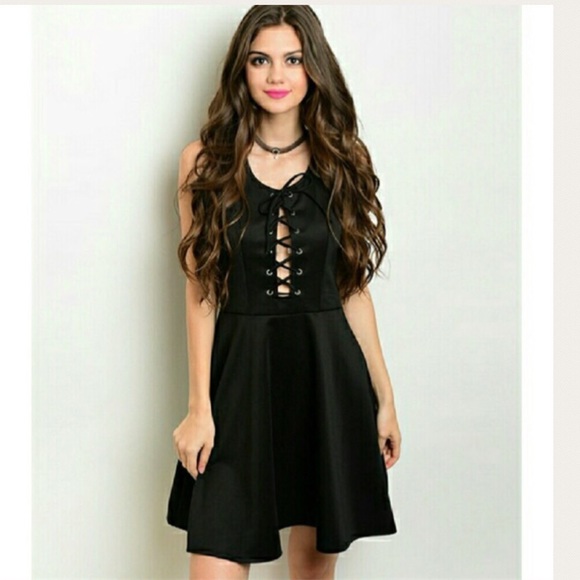 Dresses & Skirts - Not for sale NWOT LACE UP SKATER DRESS